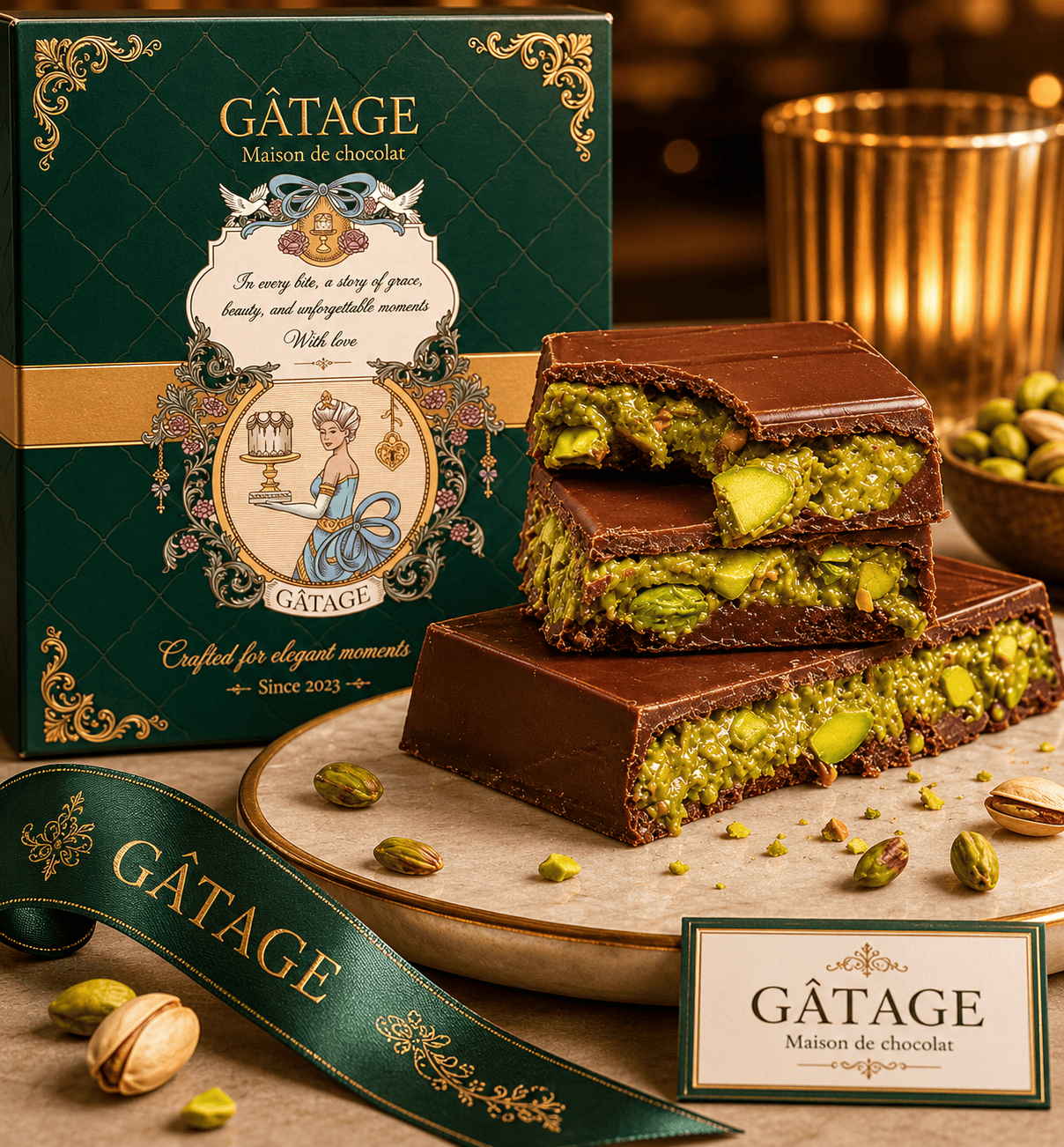 Caramelized Pistachio Chocolate